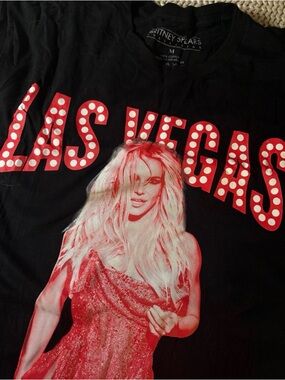 Britney Spears Las Vegas Graphic Tee - Black & Red